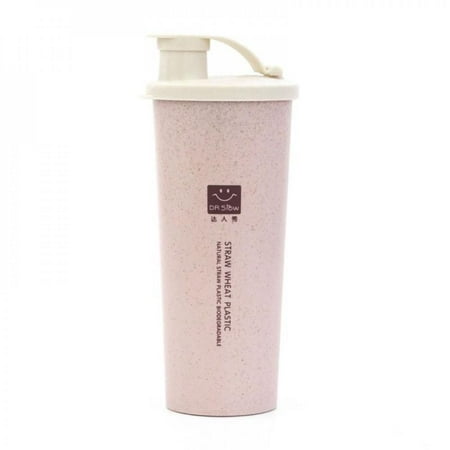 

Promotions! whey protein shake bottle water bottle wheat straw without BPA sports Shaker milkshake protein bottle 450 ml