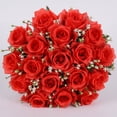 thumbnail image 1 of Ramo de rosas de simulación, flores de seda, 18 rosas, para boda, sala de estar, con flores, decoración, flores falsas, 1 of 5