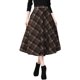 thumbnail image 1 of Falda Larga de Cintura Alta elástica para Mujer, Acampanada, a Cuadros, para Invierno, cálida Café de media pantorrilla CH Café de media pantorrilla CH Xishao ropa, 1 of 2