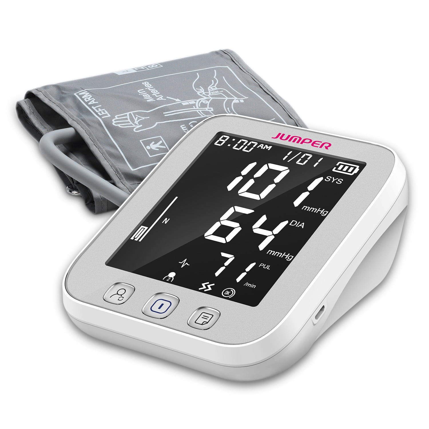 JUMPER Blood Pressure Monitor Automatic Blood Pressure Cuff for Upper ...