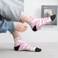 thumbnail image 2 of Pofeuu Breast Cancer Pink Ribbons Awareness (2) Print 30cm Socks, Adult Running Hiking Socks for Youth and Adult, 2 of 7