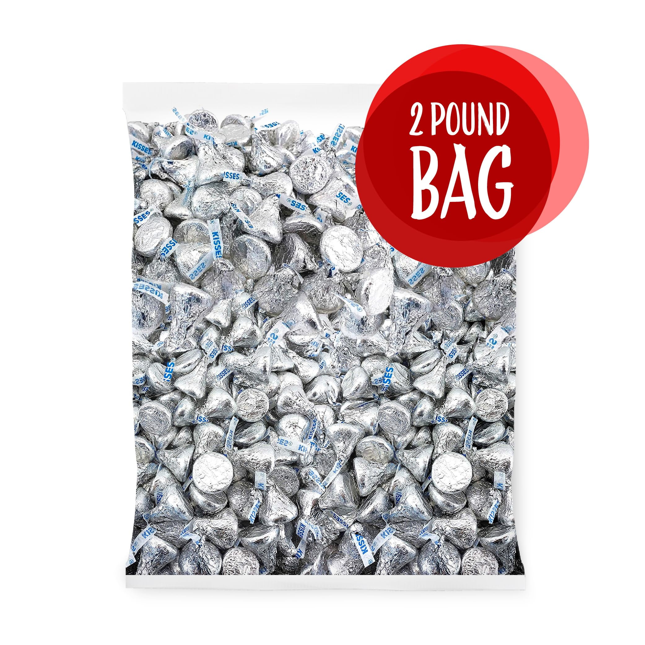 HERSHEY'S KISSES Milk Chocolate Candy in Silver Foil, 2-Pound Bag