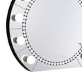 thumbnail image 4 of Rose 32 Inch Round Lighted Mirror 11 Bulb Sockets Faux Diamonds Silver - Saltoro Sherpi, 4 of 5