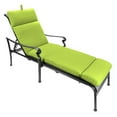 thumbnail image 2 of Jordan Manufacturing Sunbrella 74" x 22" Canvas Macaw Green Solid Rectangular Outdoor Chaise Lounge Cushion with Ties and Hanger Loop, 2 of 11