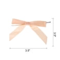 thumbnail image 2 of Uxcell 100Pcs Small Twist Tie Bows 3.5" Mini Fabric Satin Ribbon Flower Bows Craft DIY Sewing Bows Rose Gold, 2 of 5