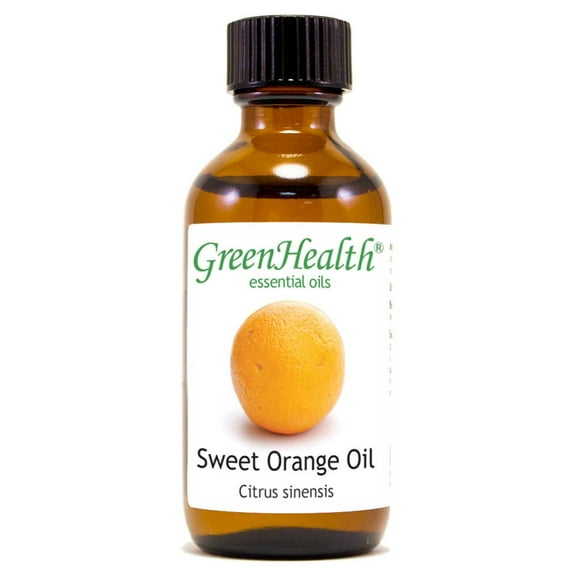 Sweet Orange Essential Oil - 2 fl oz (59 ml) Glass Bottle w/ Cap - 100% Pure Essential Oil by GreenHealth