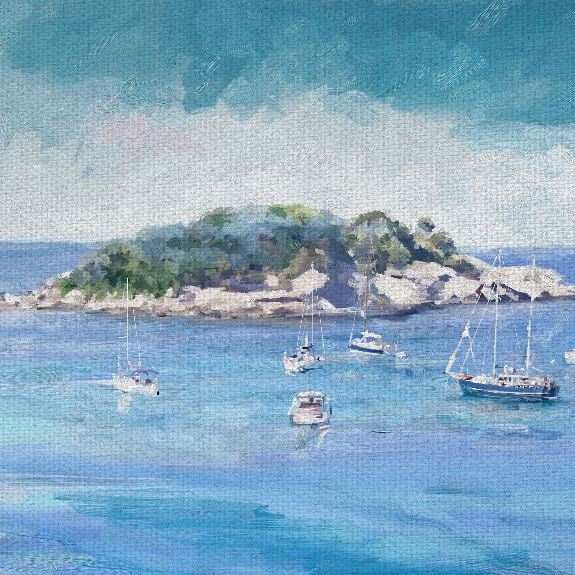 Harbor Blues by Studio Arts Canvas Art Print