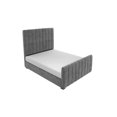 DHP Dante Upholstered Platform Bed, Grey Velvet, Queen