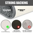 thumbnail image 4 of NEWEEN Bathroom Rugs and Mats Set 2 Piece Chenille Bath Mat Set, Machine Wash Dry, Non Slip Absorbent Shaggy Bath Rug for Bath Room, Shower and Tub (30" x 20"+24" x 16", Dark Grey), 4 of 8