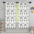 thumbnail image 5 of Blackout Kids Curtains,Black White Butterfly Pattern Childrens Insulated Curtains Set Of 2,Bedroom Essentials,Toddler Room Decor 42"x63", 5 of 5