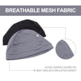 thumbnail image 4 of SHISUYAN 2Pcs Cycling Running Hat Black Fitted to Head Temperature Regulation Cap, 4 of 9