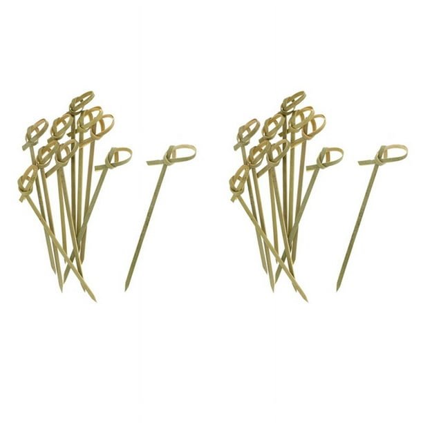 Paquete de 1000 Selecciones de Cóctel de Bambú Palillos de Cóctel Brochetas de Bambú Palillos de Dientes para Aperitivos 4 Pulgadas