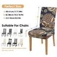 thumbnail image 6 of Colorful Classic Paisley Vintage Dining Chair Covers Set of 4 with Bohemian Floral Ethnic Retro Pattern Washable Polyester Stretch Slipcovers Removable Protector for Farmhouse Dining Room, 6 of 7