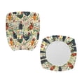 thumbnail image 7 of ZUXONGSY Rooster Flower Desk Chair Cover 2-Piece Polyester Rolling Chair Cover Computer Chair Seat Cushion Cover Replacement Backrest Slipcovers Gifts for Women Girls, 7 of 7