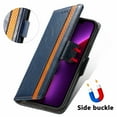 thumbnail image 5 of Compatible with Samsung Galaxy A06 Wallet Case, Vintage PU Leather Classic Magnetic Clasp Flip Kickstand Folio Case with Card Holders RFID Blocking [Shockproof TPU Inner Shell] Phone Cover,Darkblue, 5 of 10