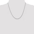 thumbnail image 3 of 14K Solid White Gold 1.5mm Spiga Wheat Link Chain Necklace, 3 of 4