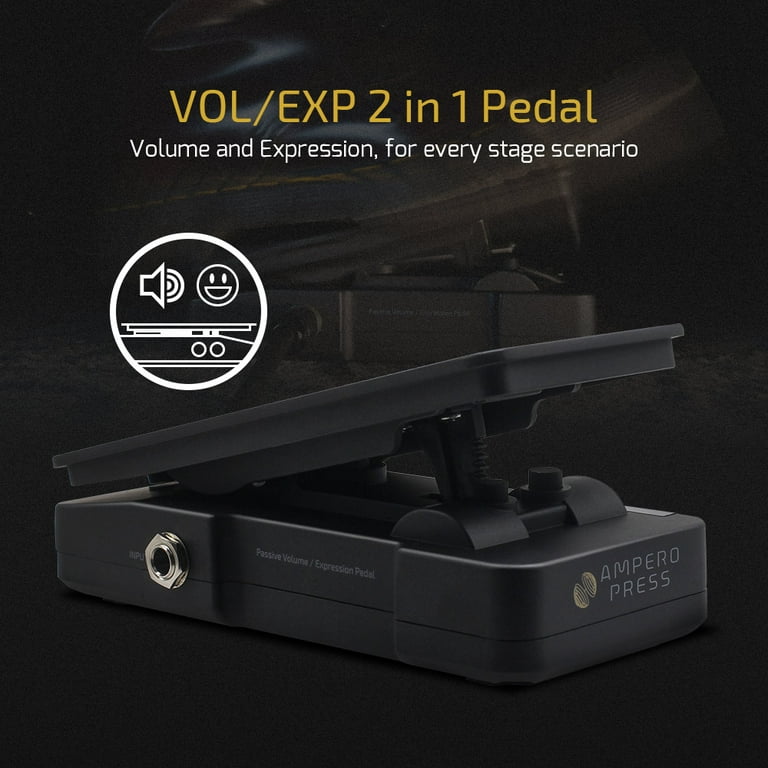 Hotone Ampero Press 2 in 1 Passive Volume & Expression EXP Pedal 