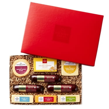 Hickory Farms Hearty Selection Gift Box, 9 Pieces | Loaded with Summer Sausage & Cheese!