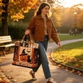thumbnail image 2 of Women's Halloween Bag,Reusable Handbag for Shopping, Outdoors, Cruises, Vacations, Travel Tote Bags,3D Quilted, Spacious, Spooky Design, 2 of 7