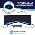 thumbnail image 3 of CozyPhones Auriculares para dormir - Auriculares supraaurales de malla ultrafina y fresca con cable para personas que duermen de lado, meditación, correr, computadora portátil y teléfono - Negro con f, 3 of 5