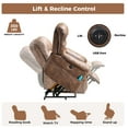 thumbnail image 3 of Bonzy Home Power Lift Chair Recliner for Elderly, Suede Fabric Heavy Duty Electric Lift Recliner with Massage,For tall men, Brown, 3 of 12