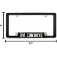 thumbnail image 4 of Wyoming Cowboy's Chrome Metal License Plate Frame - Carbon Fiber Look, 4 of 6
