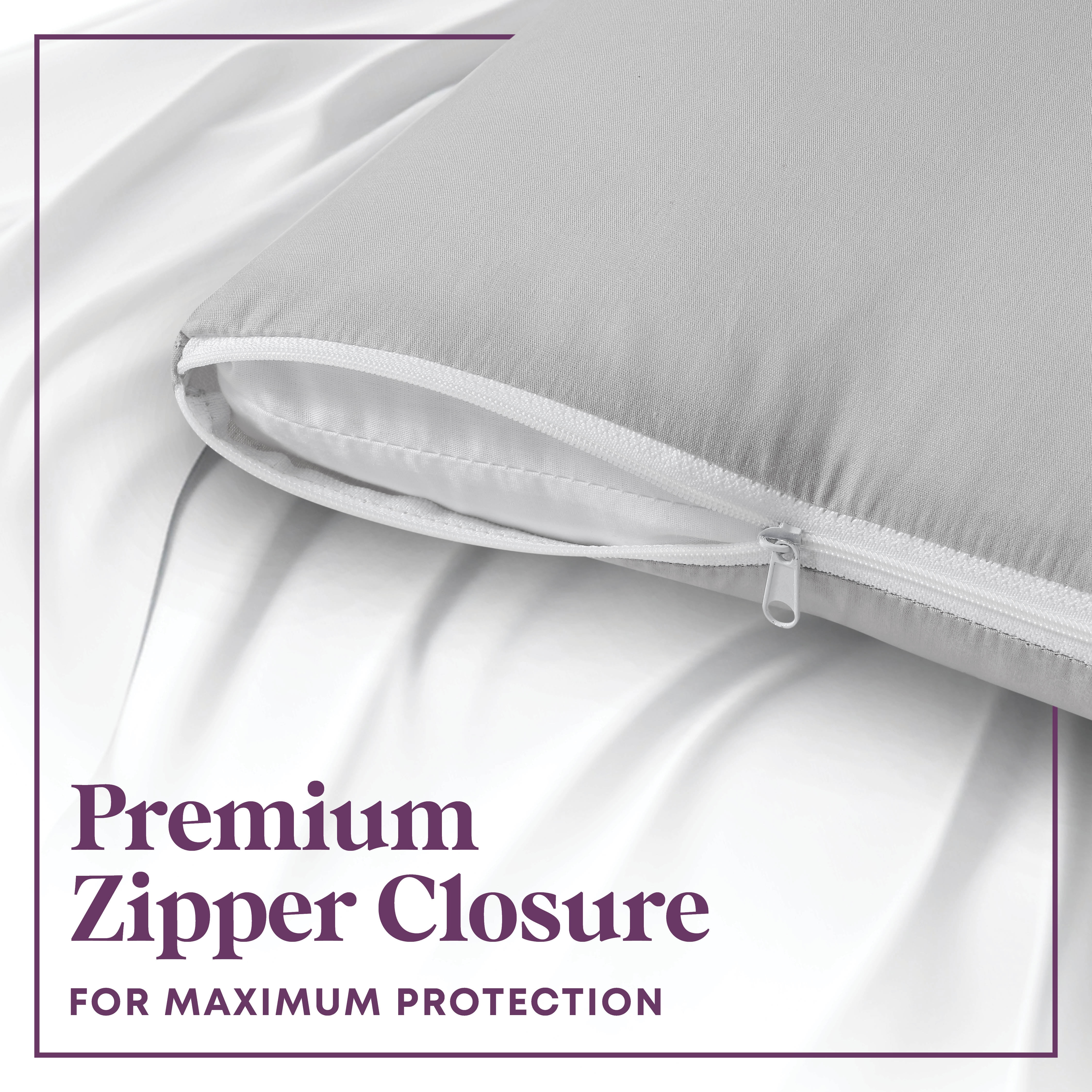 CIRCLESHOME Throw Pillow Protectors - 100% Cotton Breathable Pillowcases - 18 X 18 Square Pillowcases - Protects Pillows from Dirt, Dust and Debris (Square Pillow - 4 Pack- 18x18)