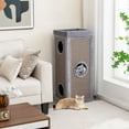 thumbnail image 2 of Costway 4-Story Cat House 39" Cat Condo with Scratching Posts & 4 Soft Plush Cushions Gray, 2 of 10