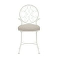 thumbnail image 2 of Hillsdale Furniture O'Malley Celtic Circle Back Metal Vanity Stool, White with Cream, 2 of 11