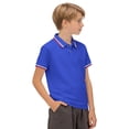 thumbnail image 6 of vigerkar Kids Boys Short Sleeve School Uniform Casual Polo Shirts 1-10 Years (Navy, 7-8 Years), 6 of 8