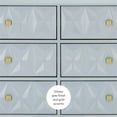 thumbnail image 6 of Linon Alick Wood Geo Texture 6 Drawer Dresser with Gold Hardware in Gray, 6 of 11