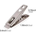 thumbnail image 3 of 20/40/60PCs food bag clip clothes pegs stainless steel washing line hang pins windproof metal clamps (20pcs), 3 of 7