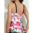 thumbnail image 5 of Charmo Women's Flowy V Neck Adjustable Straps Tankini Tops Padded Bathing Suit (No Bottoms）, 5 of 6
