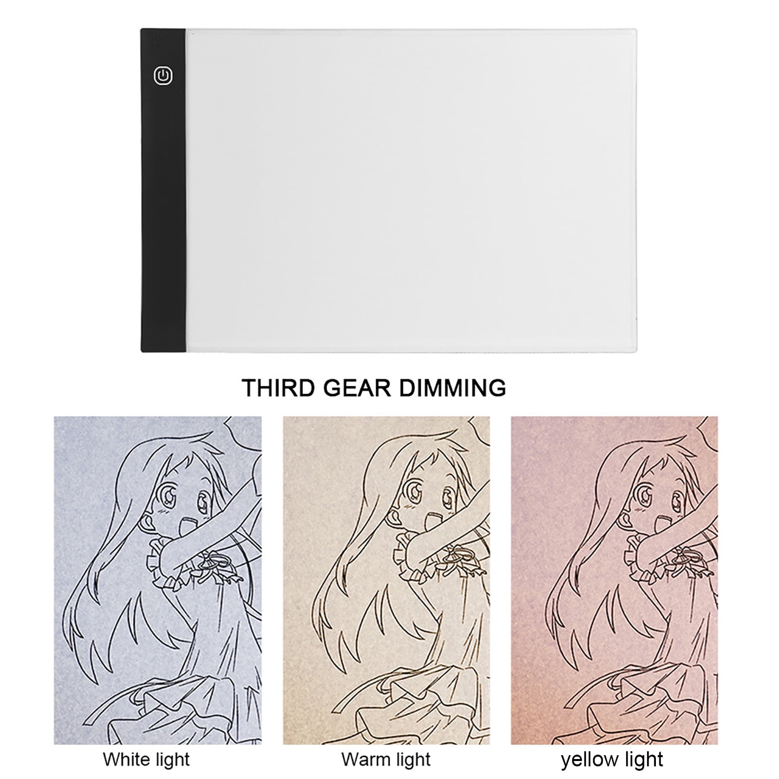 A4 LED Copy Pad Diamond Painting Light Pad Board 3 Level Dimming Drawing Light Box with Accessories 100-240V