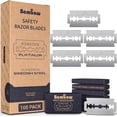 thumbnail image 1 of czcpp-Safety Razor Blades \u2013 Eco Pack 100 Stainless Steel Double Edge Blades, Long-Lasting EU-Made Universal Shaving Refills (17\u201324 Months Supply), 1 of 4