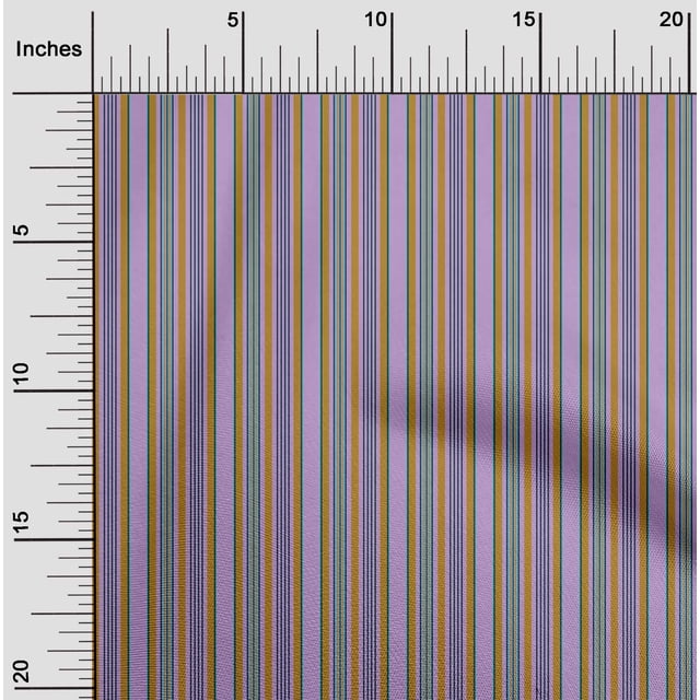 oneOone Viscose Chiffon Fabric Multicolor Stripe Decor Fabric Printed BTY 42 Inch Wide