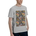 thumbnail image 2 of Bingfone Colorful Flowers With Butterfly Men'S Loose Fit Short-Sleeve Pocket T-Shirt, 2 of 7