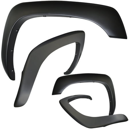 2010 Avalanche Fender Flares OxGord Fender Flares for 99-06 Chevy Silverado, Avalanche, Suburban, GMC Sierra, Yukon XL - Set of 4 OE Style Paintable - Hardware Kit Included ()