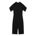 thumbnail image 3 of Alvivi Girls One-piece Rash Guard Zippered Shorty Wetsuit Swimsuit Short Sleeves Swimwear 8-16, 3 of 7
