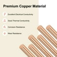 thumbnail image 2 of Uxcell Copper Round Rod 10mm x 100mm T2 Copper Stock, 2 of 7