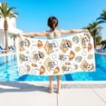 thumbnail image 3 of Girls Halloween Beach Towel, Cute Skeleton Beach Towel, Summerween Skeletons on Vacation, Soft Absorbent Towel, Spooky Summer Beach Essentials, Summerween Towel, 29x58in, 3 of 5