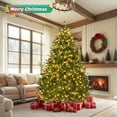 thumbnail image 7 of Tcbosik 7FT Pre-Lit Artificial Christmas Tree with 700 Warm LED Lights, Hinged Xmas Tree with 2231 Branch Tips for Holiday Decoration, Includes Metal Stand, Green, 7 of 7