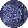 thumbnail image 1 of Ahgly Company Machine Washable Indoor Round Persian Blue Traditional Area Rugs, 6' Round, 1 of 4