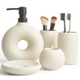 thumbnail image 1 of Set de accesorios de baño Terramoza Terracotta, 5 piezas, color beige, 1 of 6
