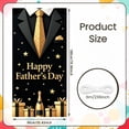 thumbnail image 2 of Black & Gold Happy Father's Day Banner Luxury Formal Display Backdrop for Father's Day Celebration Family Gathering Indoor Photo Shoot, 2 of 8