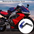 thumbnail image 2 of Gancho colgante para motocicleta Cuadrado Soporte para casco de motocicleta Equipaje para scooters bicicletas Azul 83mm de longitud, 2 of 7