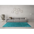 thumbnail image 3 of Ahgly Company Indoor Rectangle Oriental Turquoise Blue Industrial Area Rugs, 2' x 4', 3 of 4
