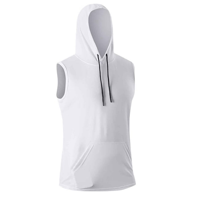 2025 Men's Hooded Sleeveless Vest - Mesh Design, Breathable, Loose Fit for Muscle Training & Fitness