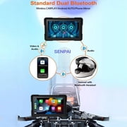5 Inch Motorcycle Navigation Carplay Multimedia Portable Player Touch Screen Display Wireless Android Auto