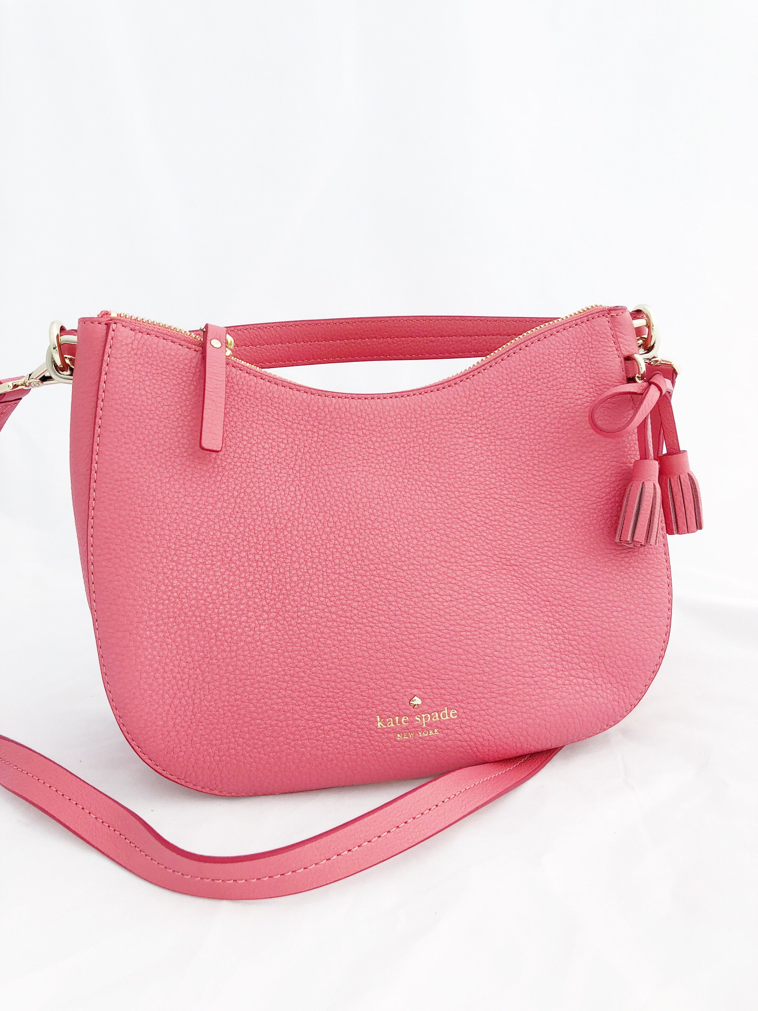NWT Kate Spade Hayes Street Small Aiden Warm Guava Coral Pink Satchel Crossbody
